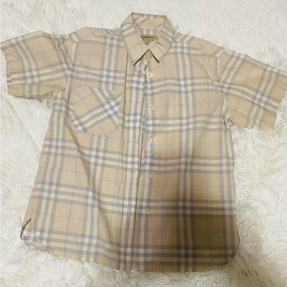 Burberry Boys Plaid Short Sleeve Shirt